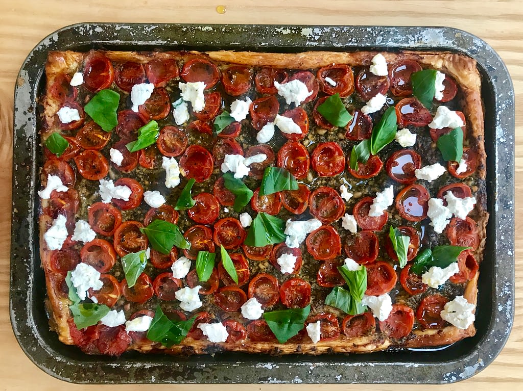 Tomato and pesto tart