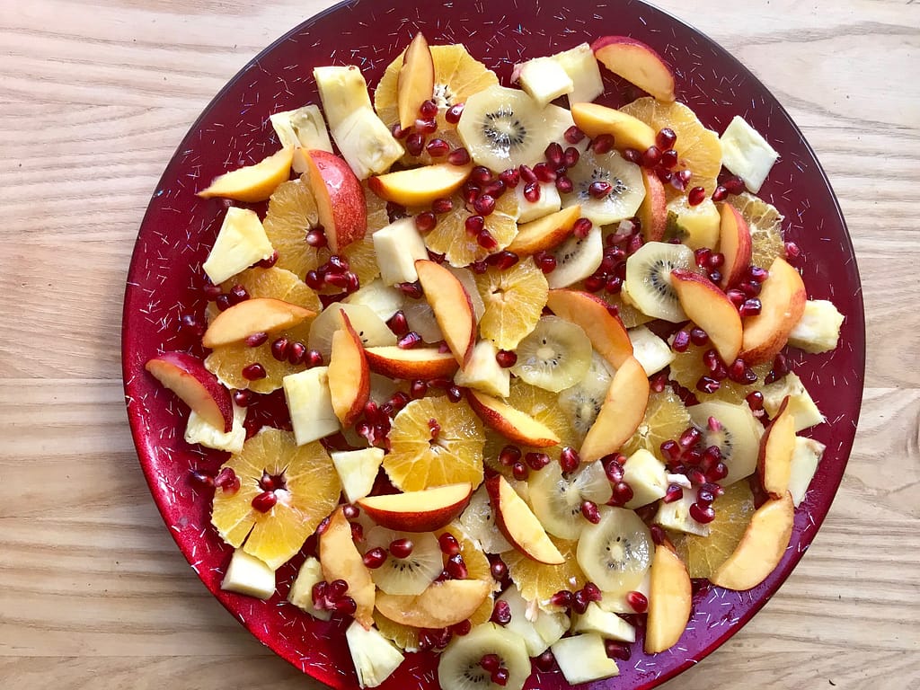 Winter fruit platter