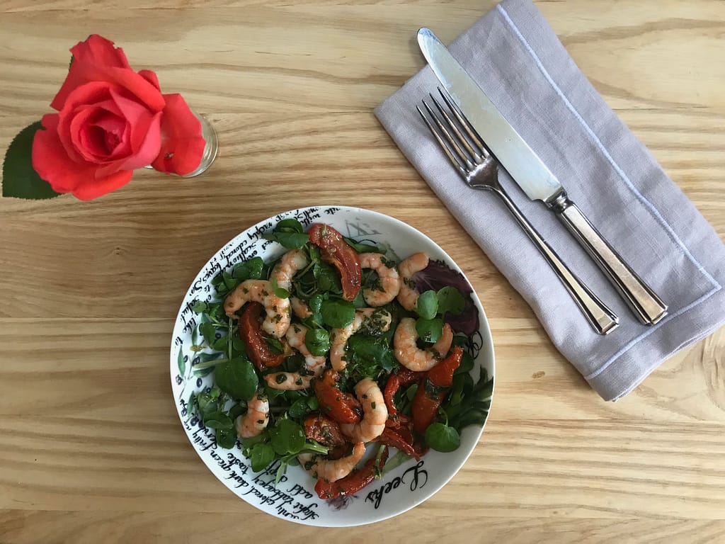 Prawn and tomato salad from M and S 